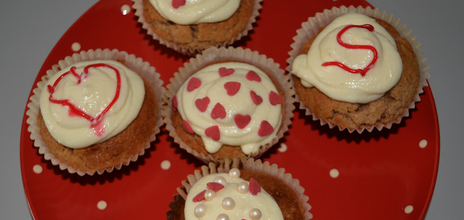 Valentinstags-Chai-Cupcakes